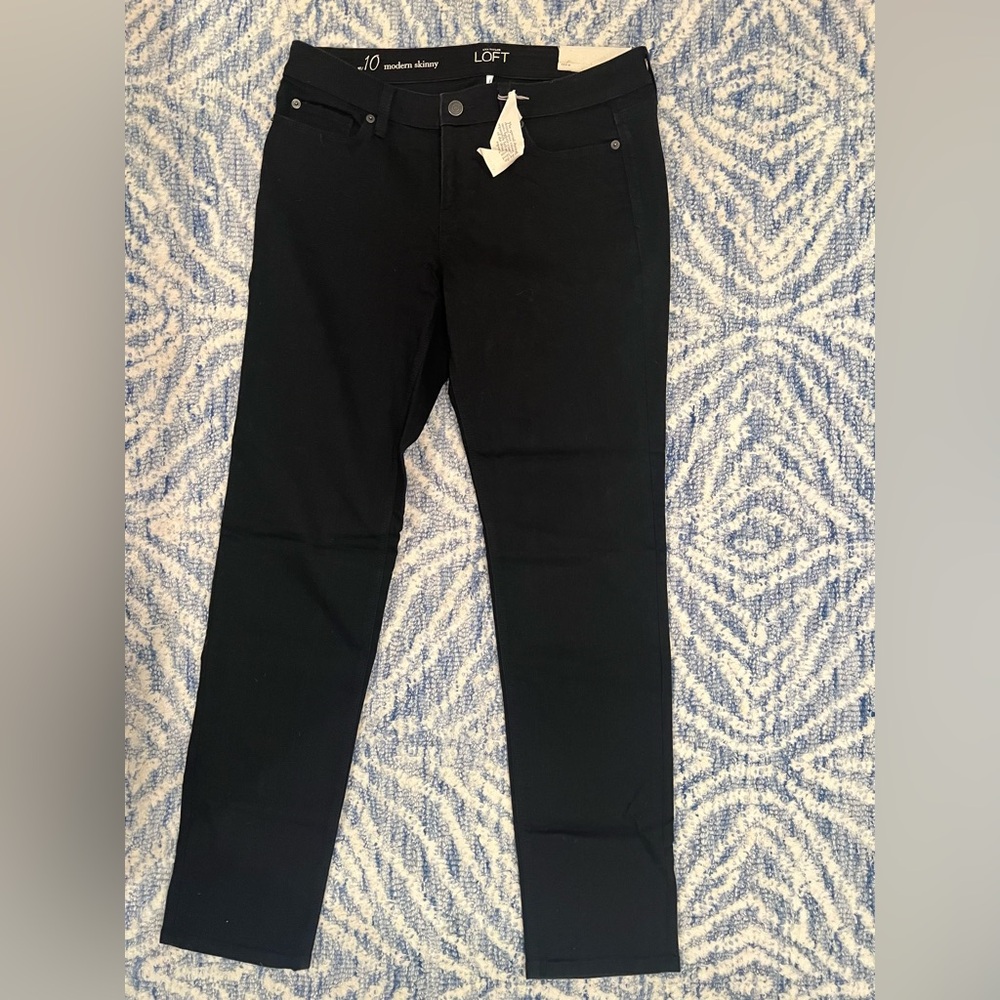 LOFT Modern Skinny Black Pants